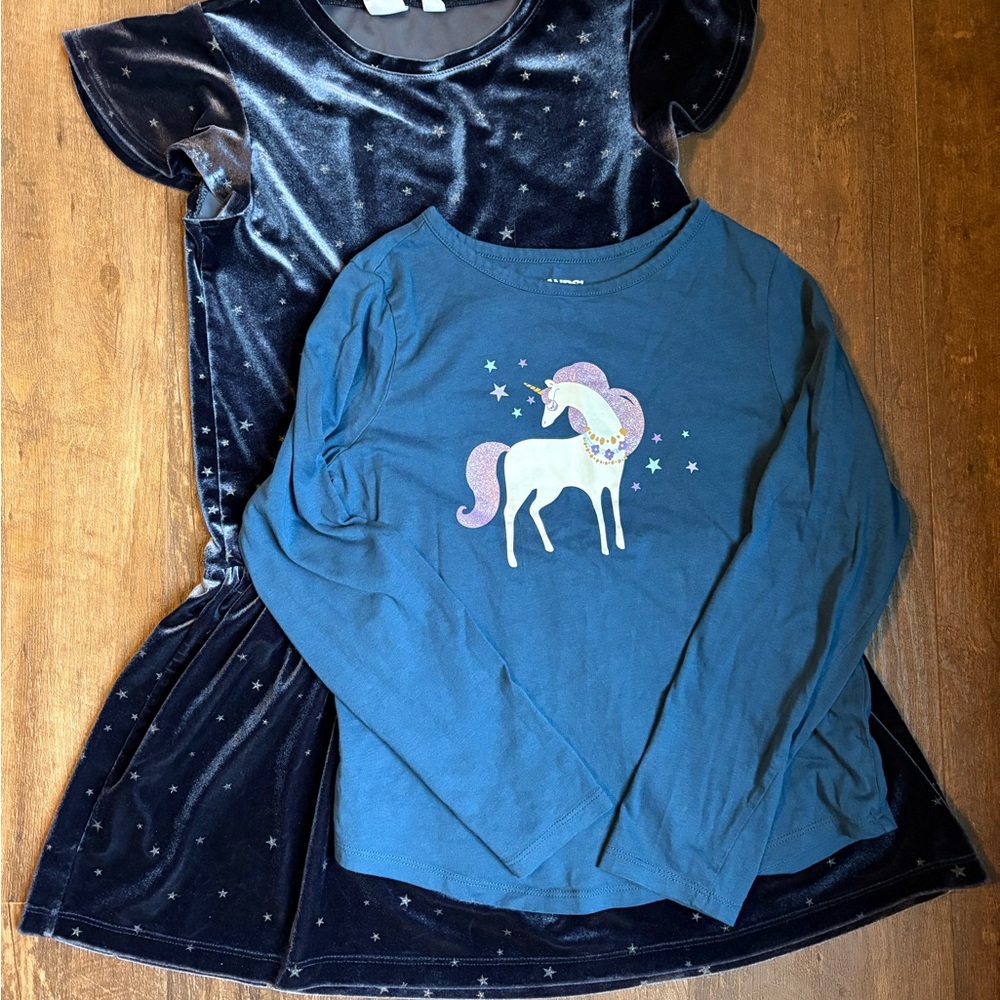 Girls size 8 Star Dress and Top Bundle